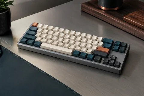 Clavier mécanique compact YINDIAO K68 à touches colorées, flèches séparées et disposition QWERTY